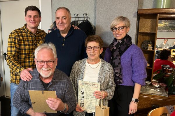 Ehrungen für 60-jährige Vereinsmitgliedschaft: